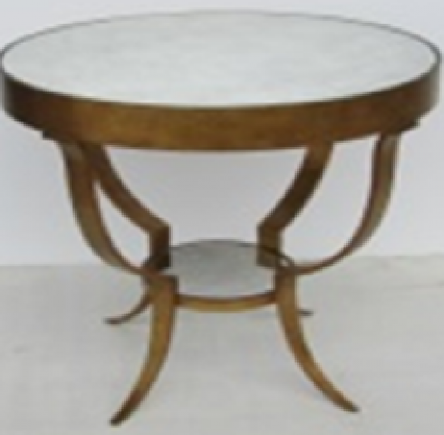 SMALL GUERIDON TABLE GOLD LEAF