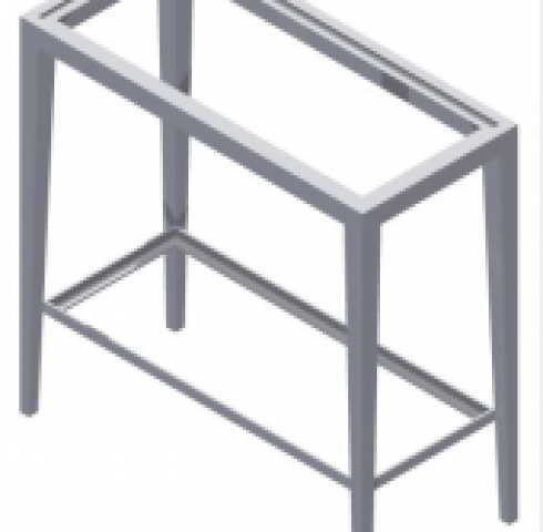 TEXTURE CHAIRSIDE WITH X STRETC WITH X STRETCHER-ANTIQUE ALUMINUM